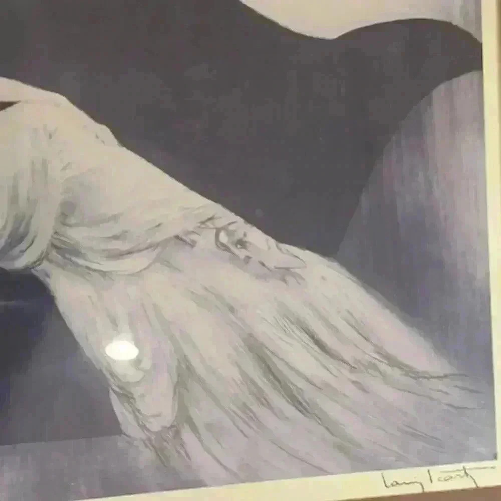 Le Sofa" by French Artist Louis Icart: Dry Point Etching - Signed - Picture 6 of 8